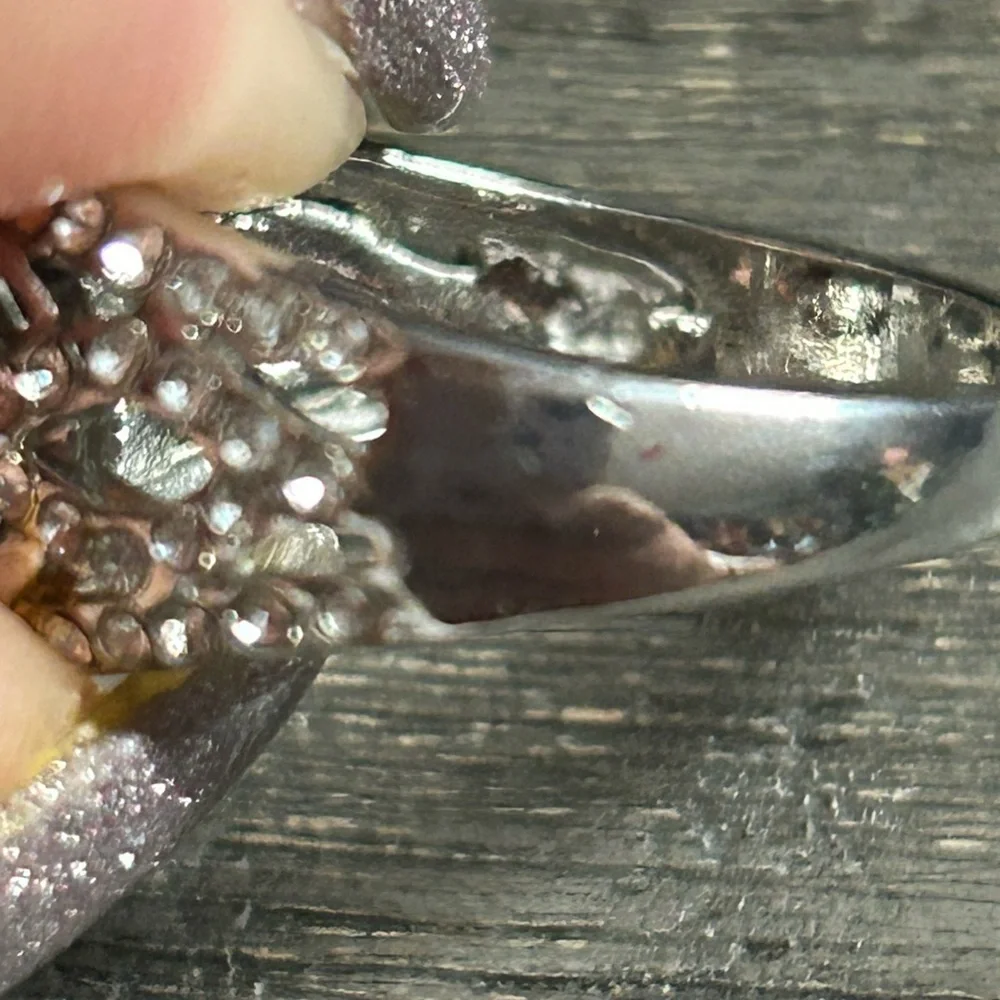 Elegant Silver Infinity Ring‎ 925 silver and CZ stones
